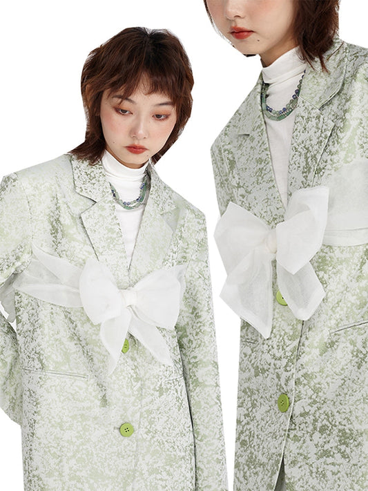 Embroidered Bow Niche Suit Jacket