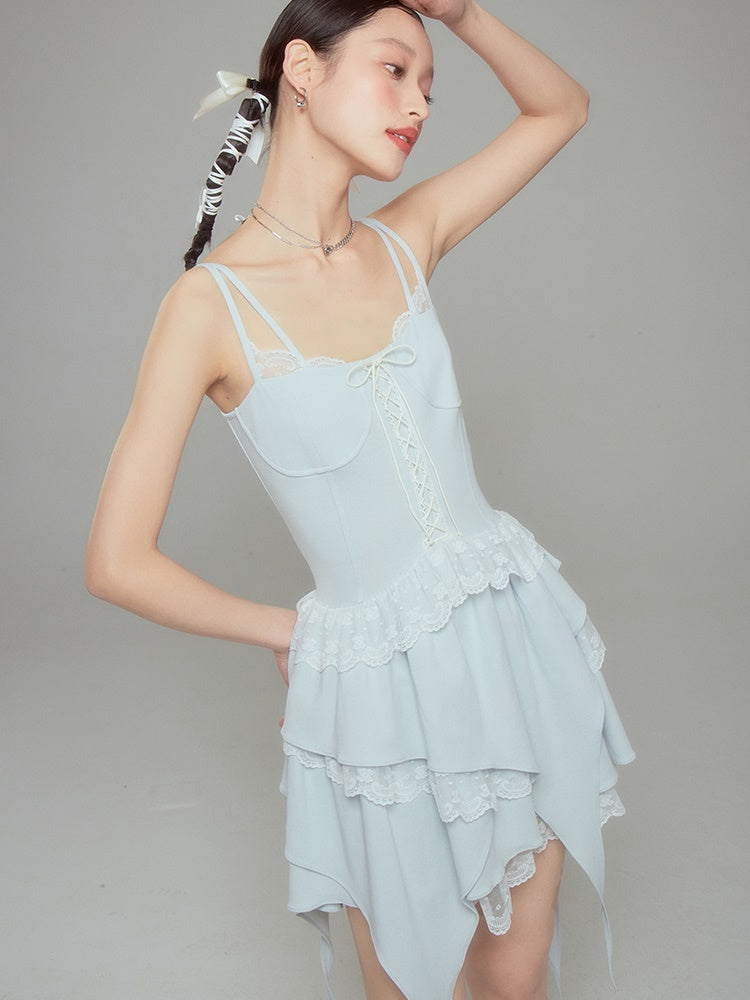 Lace Ballet Suspender Dress ï¼?Sleeve Top