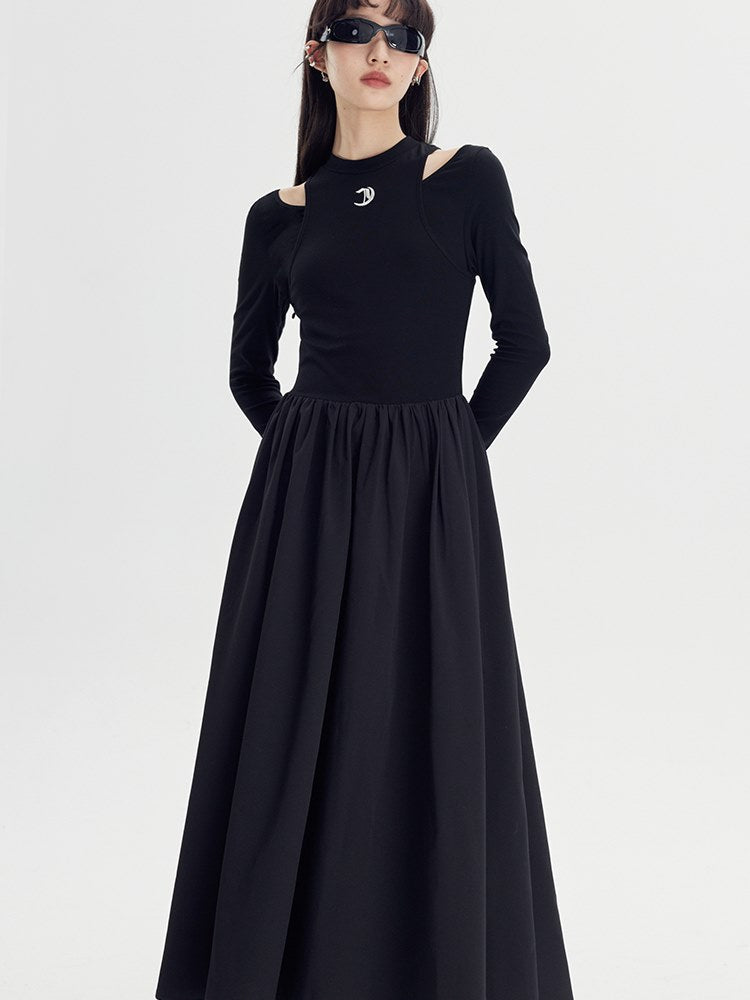 A-Line Long Sleeve Knit Dress