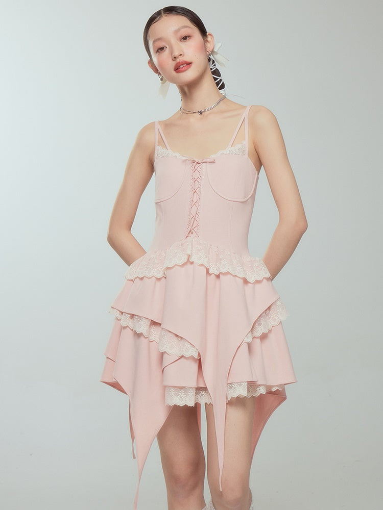 Lace Ballet Suspender Dress ï¼?Sleeve Top