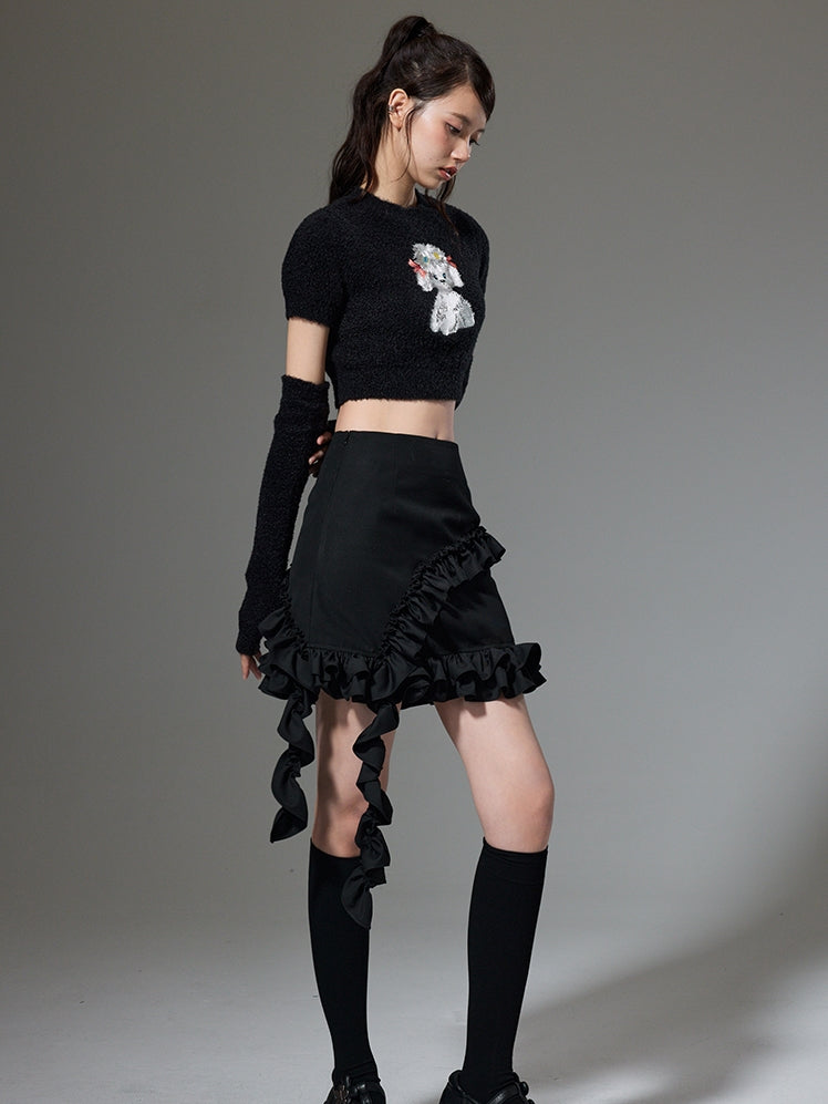 Ruffle A-Line Skirt