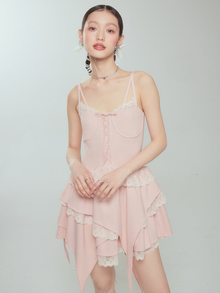 Lace Ballet Suspender Dress ï¼?Sleeve Top