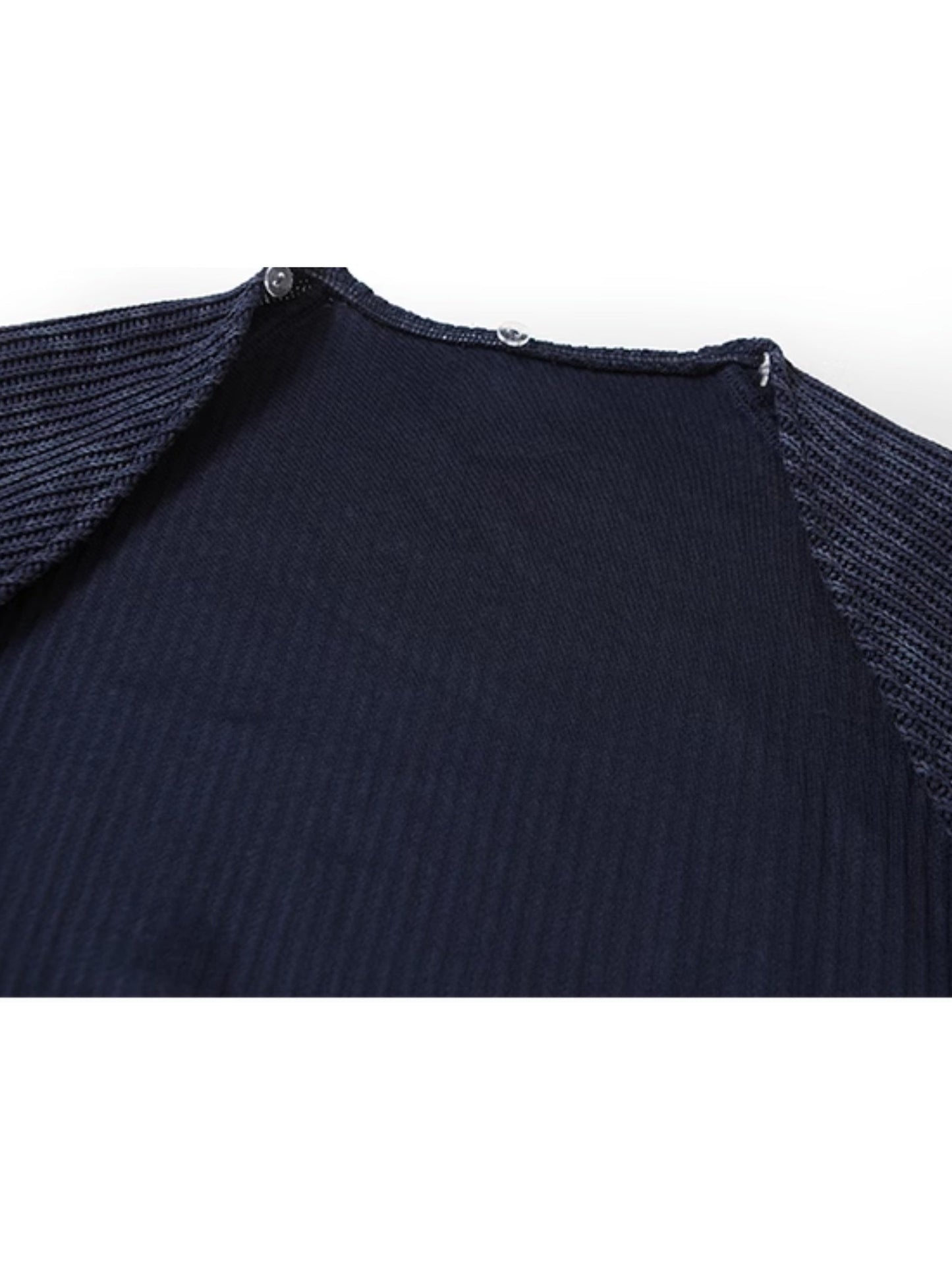 Polo Collar Knitted Sleeveless Top ï¼?Shawl Cardigan Set-up