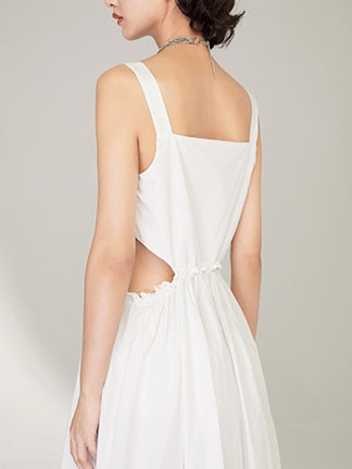 Navel Suspender Dress Mid-length