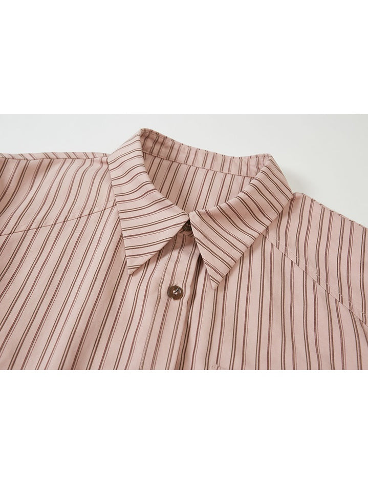 Lace Stitch Waist Slim Shirt