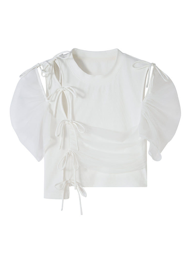 Cropped Nichi Ribbon Blouse