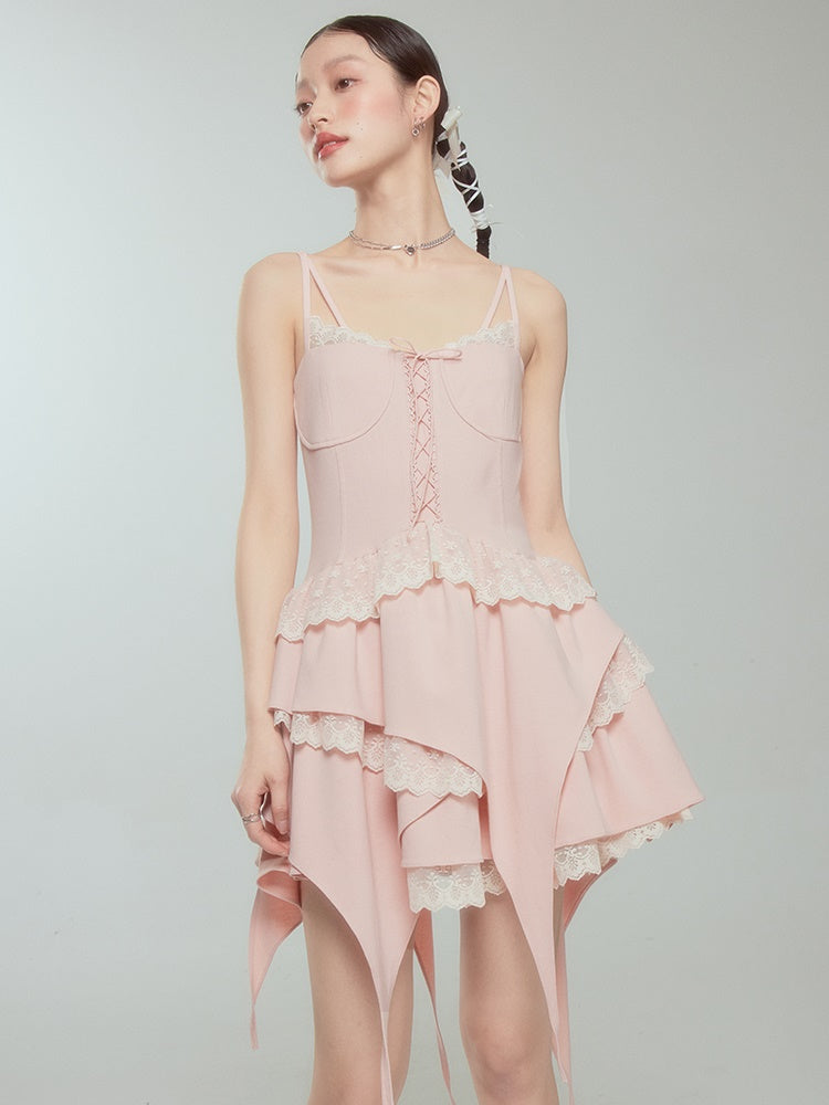 Lace Ballet Suspender Dress ï¼?Sleeve Top