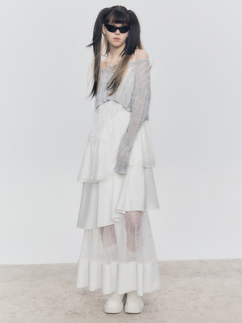 Sequins Lace Sling Dress