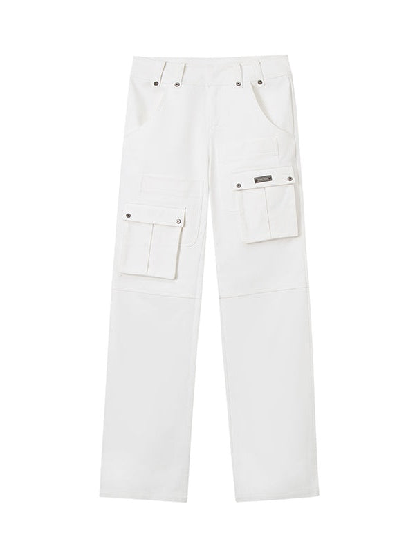 Asymmetrical Pocket Casual Pants