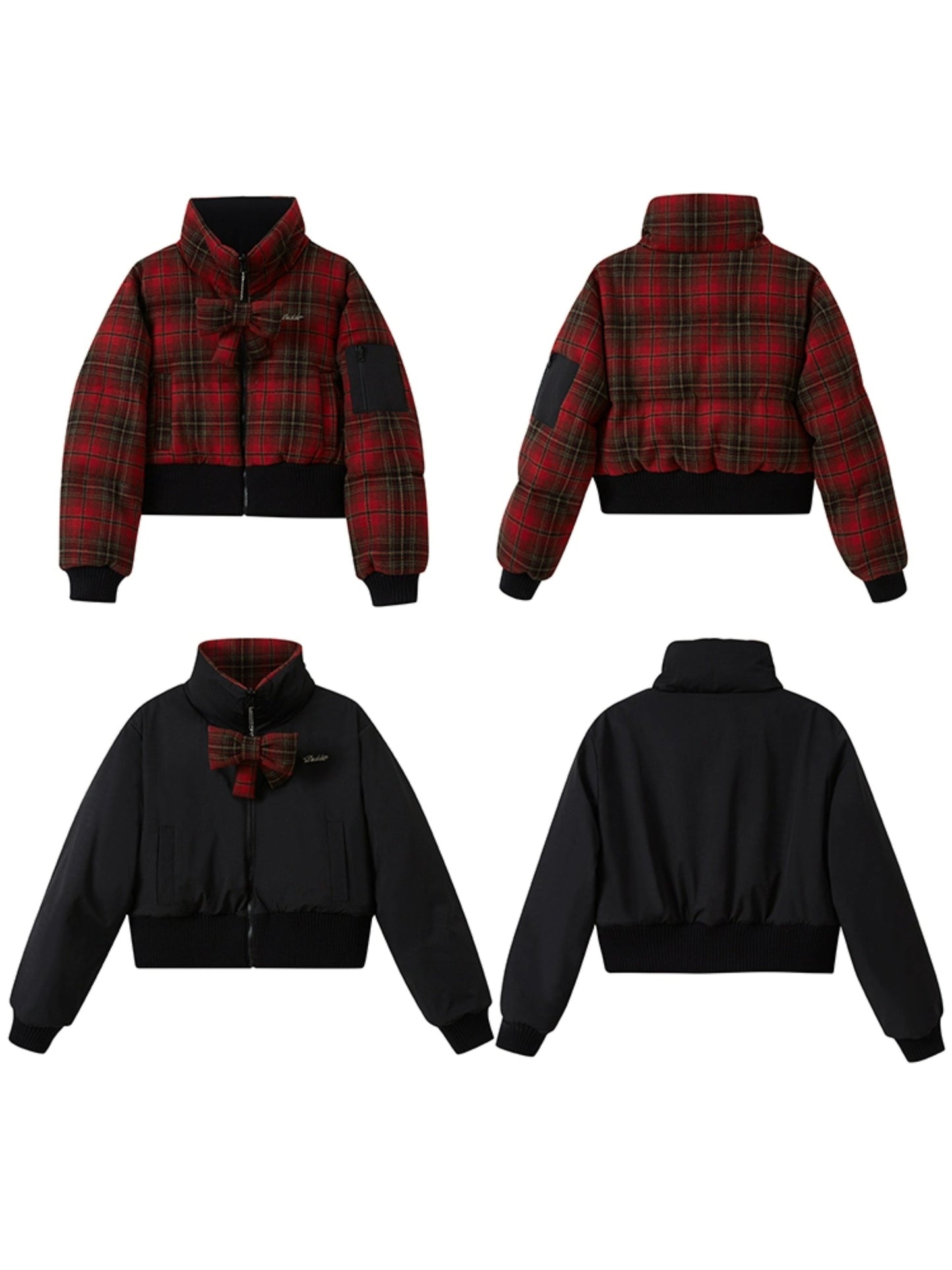 Plaid Reversible Short Jacket