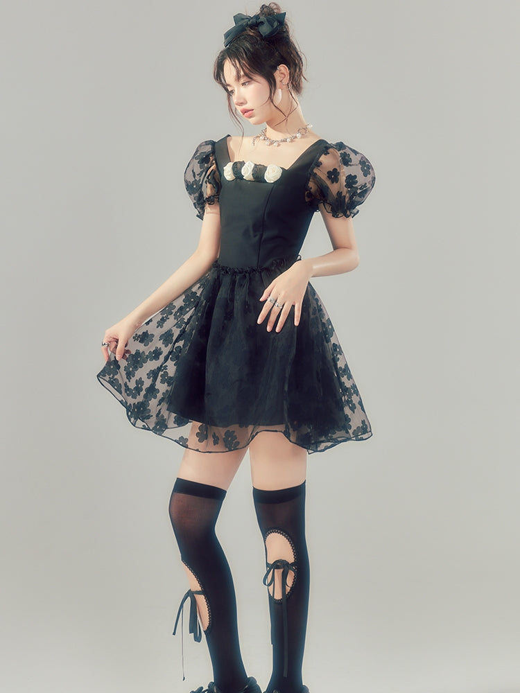 Flower Rose Lace Sweet One-piece