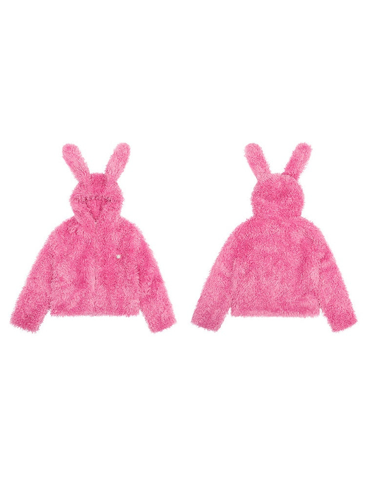 Rabbit Plush Zipper Jacket