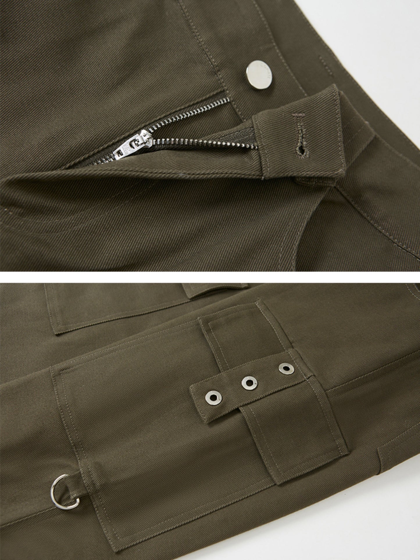 Flap Pocket Design Micro-flared Pants