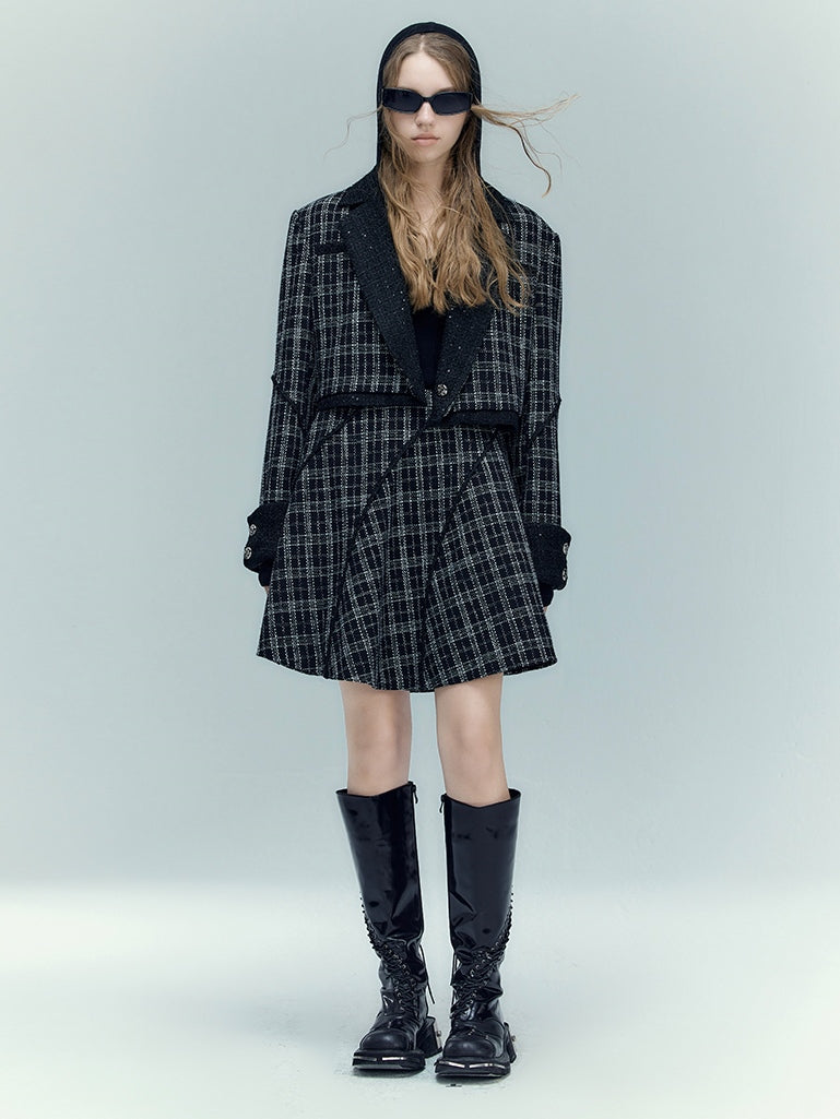 Classic Check Short Jacket ï¼?Skirt