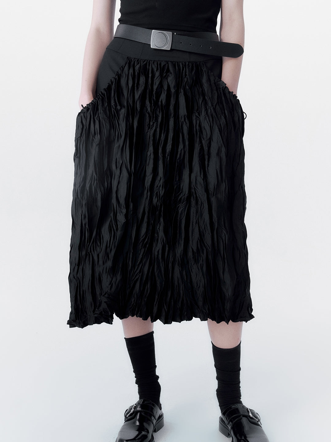 Fishbone Drawstring Skirt