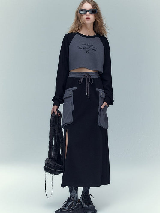 Short Sweat ï¼?Long Skirt Set-up