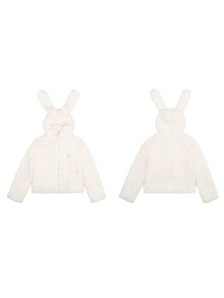 Rabbit Plush Zipper Jacket