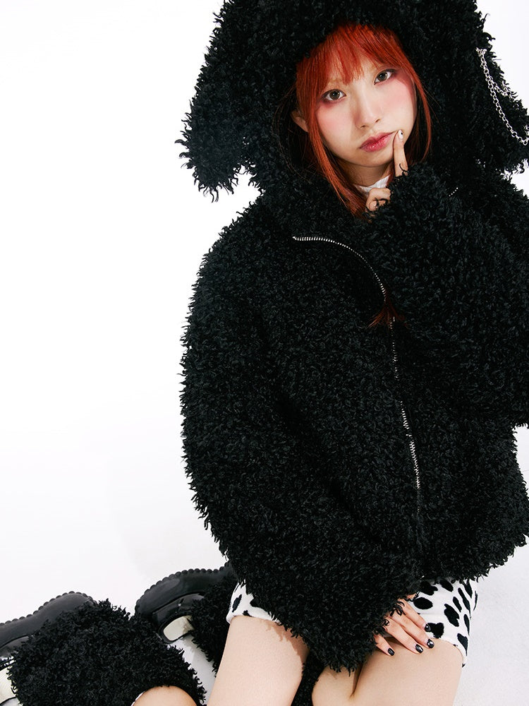 Rabbit Plush Zipper Jacket