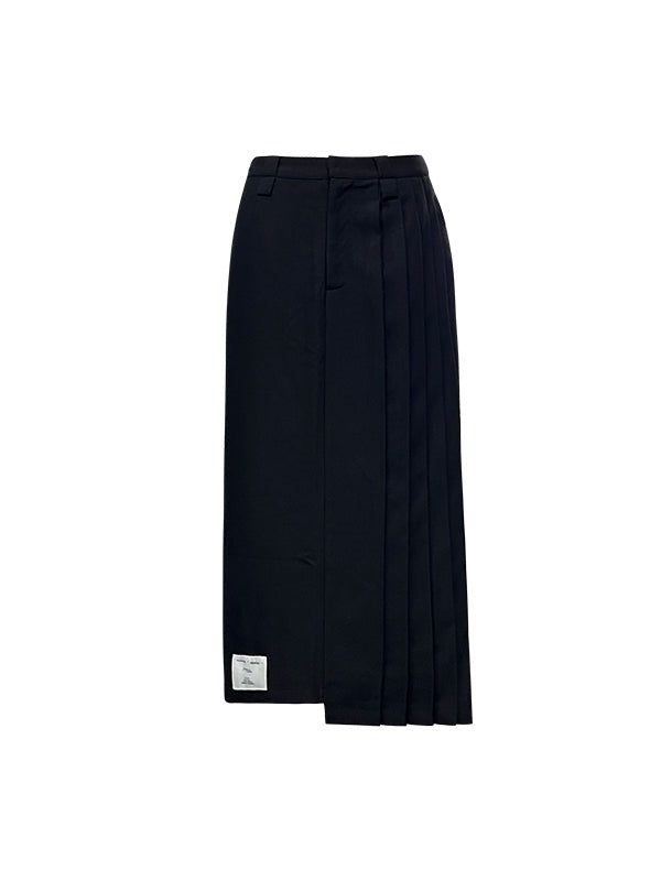 Asymmetric Pleated Skirt