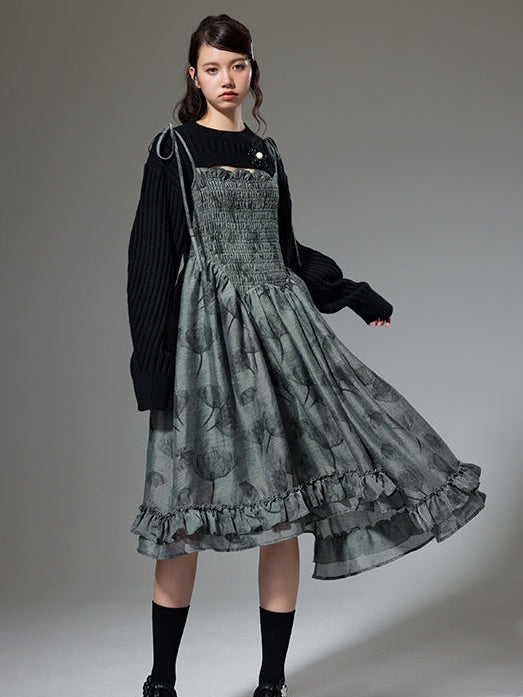 Floral Suspender Skirt