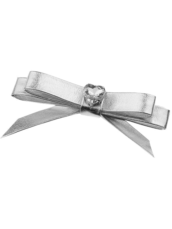 PU Zircon Bow Choker & Hair Accessory