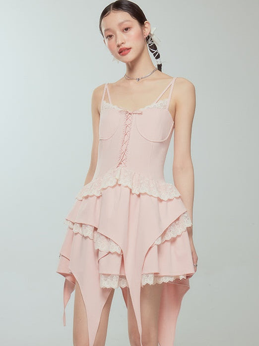 Lace Ballet Suspender Dress ï¼?Sleeve Top