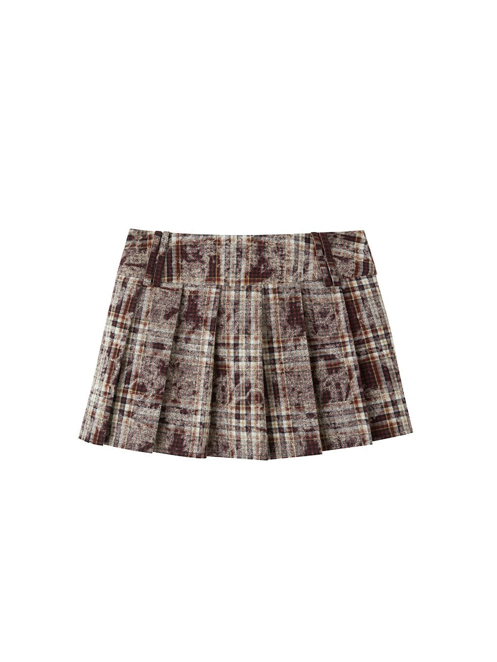 Plaid Loose Long Sleeve Shirt ï¼?Pleated Skirt