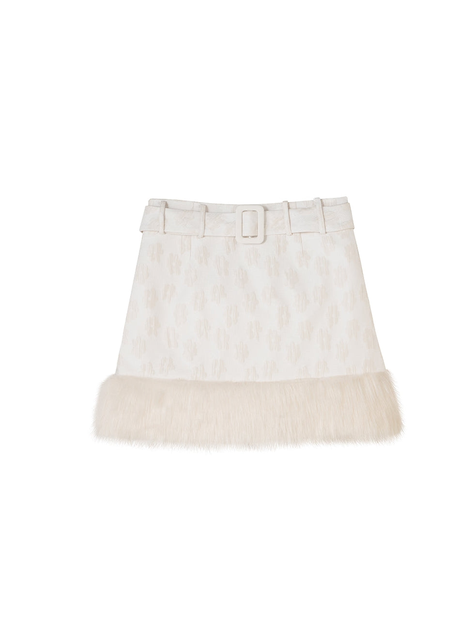 Jacquard Soft Frayed Skirt