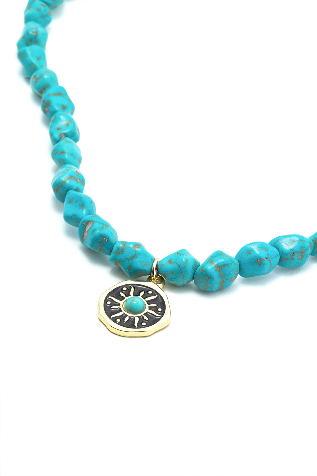 Sun Turquoise Beaded Necklace