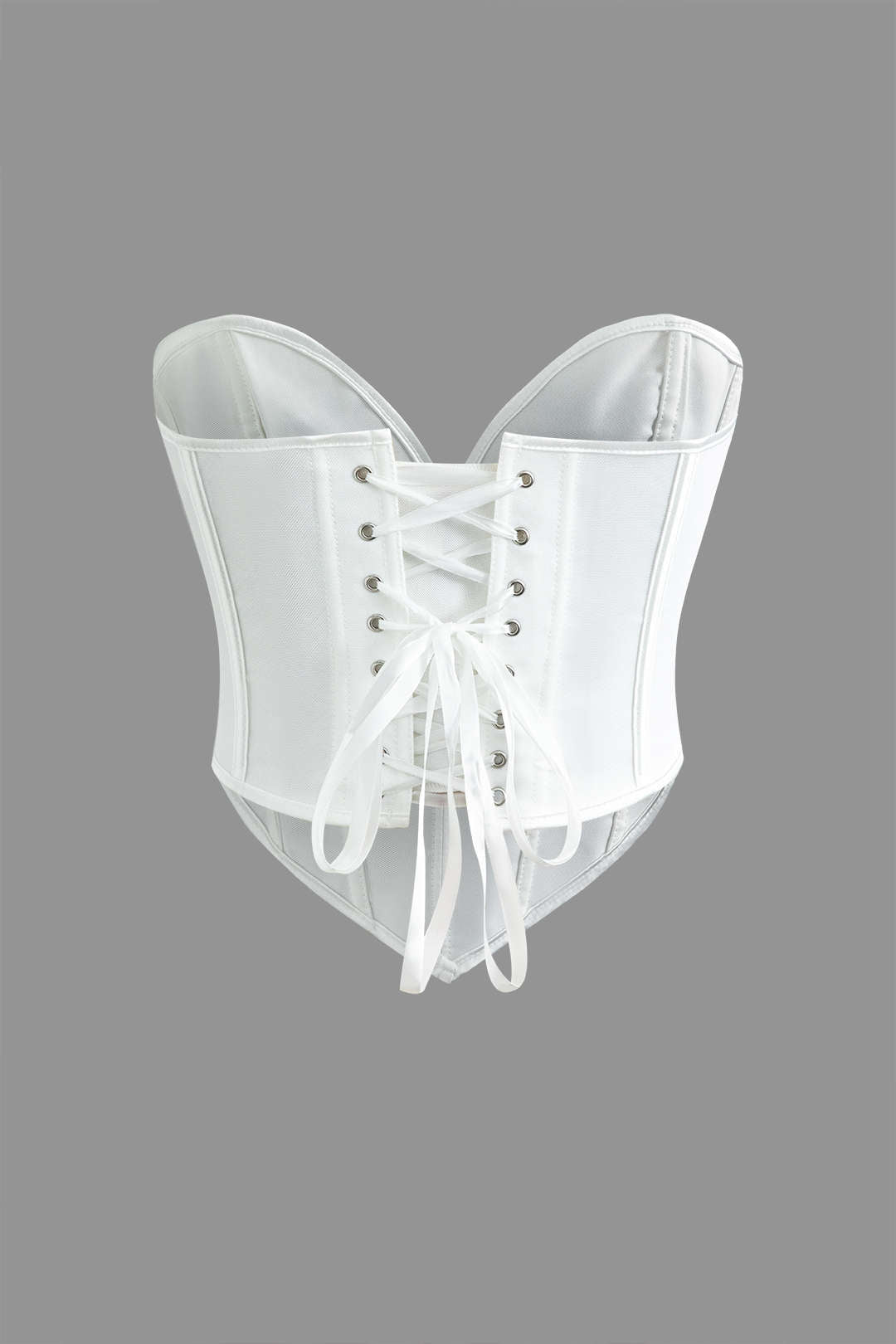 V-Hem Tie Back Corset Corset Top