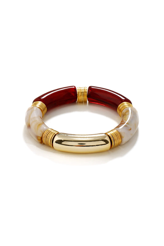 Marble Bamboo Bangle Bracelet